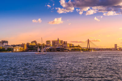 View of city at waterfront