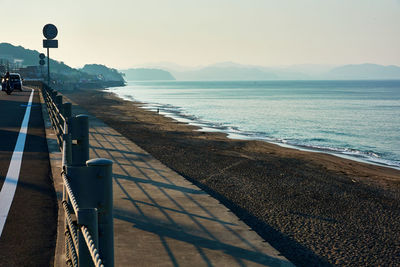 Scenic view of sea against sky during sunrise