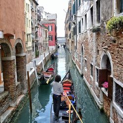 View of canal passing through city