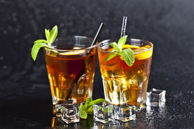 Close-up of drink on table