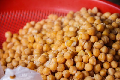 Close-up of boiled chick-pea