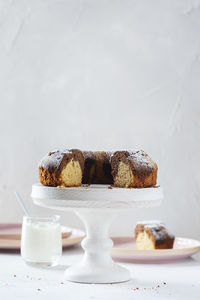 Close-up of cake on table