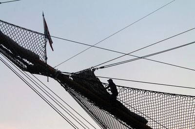 Low angle view of bridge against sky