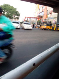 Car on road in city