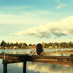 Scenic view of river against sky