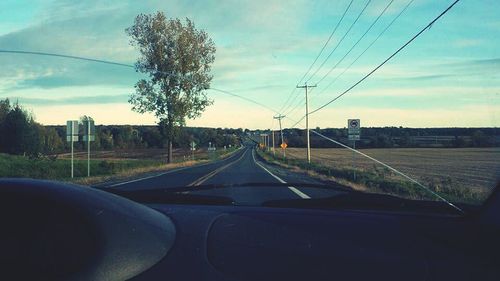 Road passing through landscape