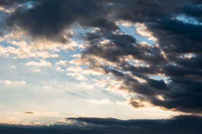 Scenic view of cloudy sky over mountains