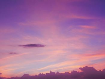 Low angle view of dramatic sky during sunset