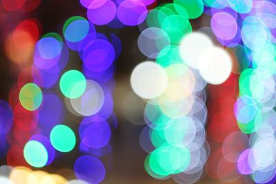 Full frame shot of illuminated colorful lights