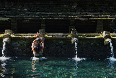 Swimming pool in water