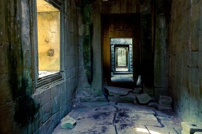 Entrance of abandoned building