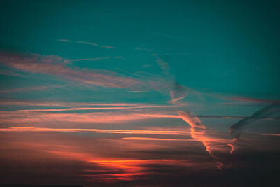 Low angle view of sky during sunset