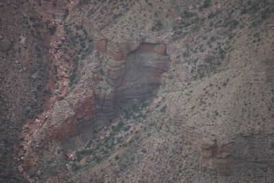 High angle view of rock formations