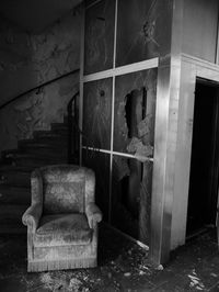 Interior of abandoned building