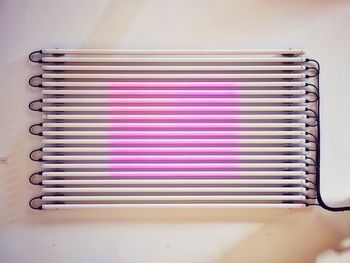 Close-up of radiator on wall at home