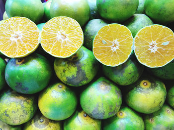 Full frame shot of oranges