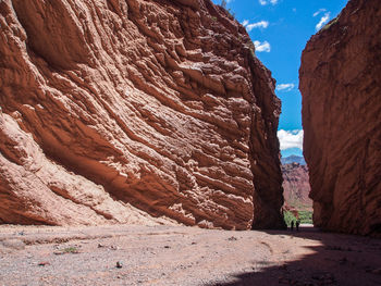 Rock formation on land