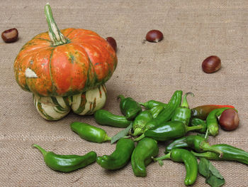 High angle view of vegetables