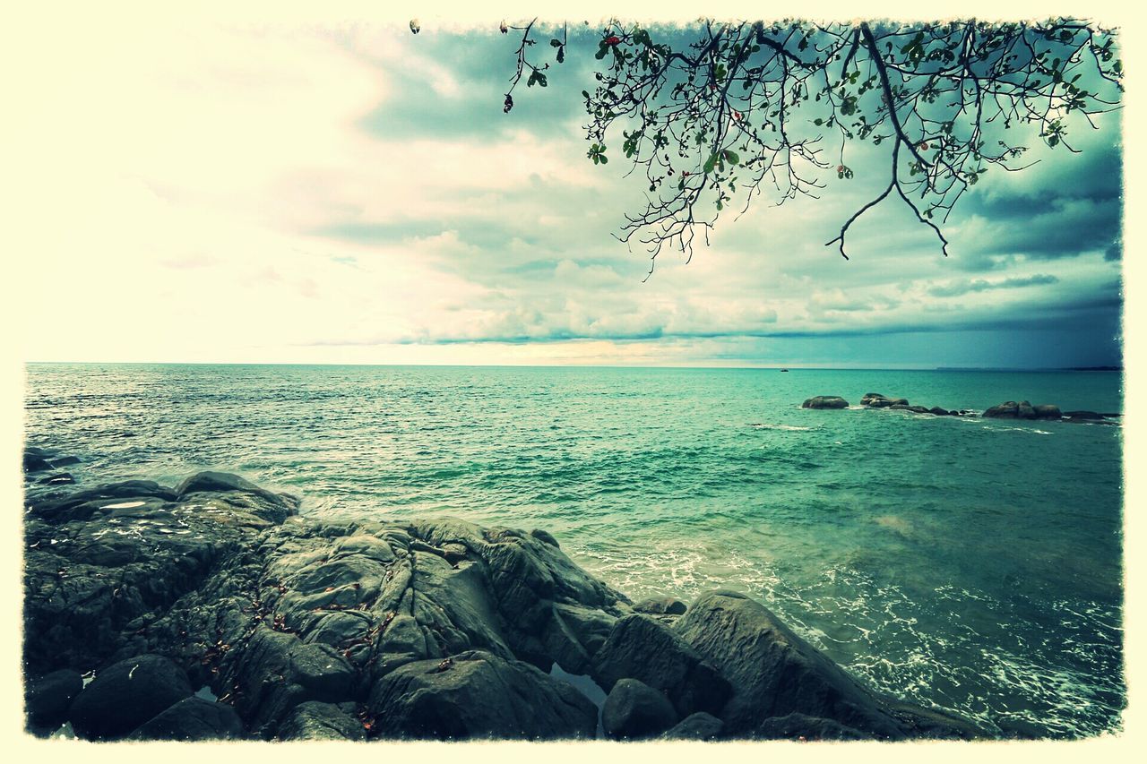 sea, water, horizon over water, sky, tranquil scene, tranquility, scenics, beauty in nature, cloud - sky, nature, beach, cloud, shore, cloudy, idyllic, auto post production filter, outdoors, seascape, day, no people