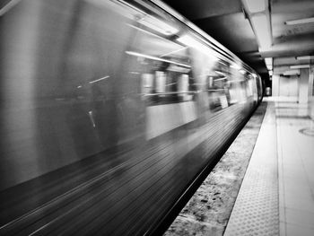 Train on railroad station platform