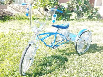 Bicycle on grass in park