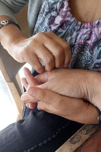 Close-up of baby hands