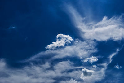 Low angle view of clouds in sky