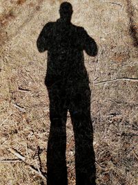 Shadow of man on ground