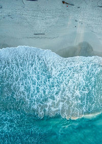 Aerial view of frozen sea