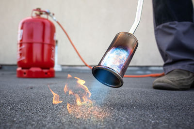 Close-up of fire hydrant against blurred background