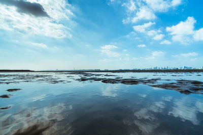 Scenic view of sea against sky
