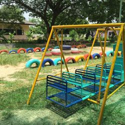 View of playground in park