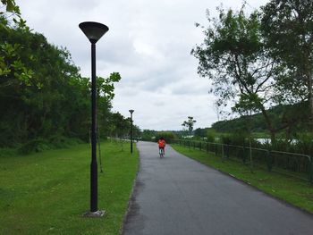 People walking on road