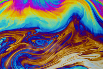 Full frame shot of multi colored water