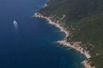 High angle view of sea shore