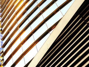 Low angle view of metallic structure against sky