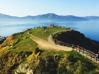 People on landscape