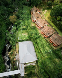 High angle view of abandoned building