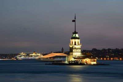 View of illuminated cityscape at night