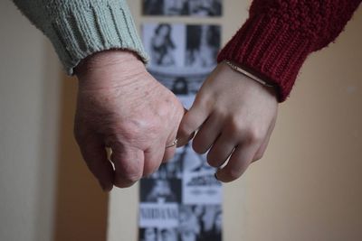 Close-up of hands