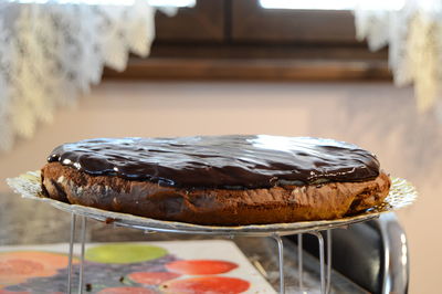 Close-up of chocolate cake