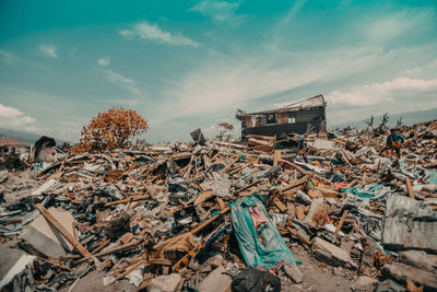 Destruction after natural disaster