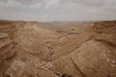 Scenic view of desert against sky