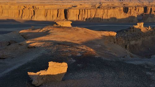 Rock formations on landscape