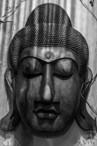 Close-up portrait of statue