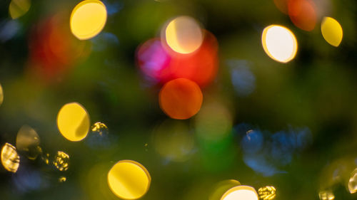 Defocused image of illuminated lights