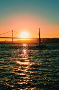 Sunset over the bridge 