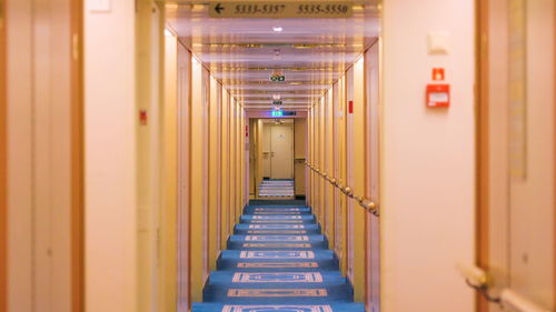 Empty corridor of building