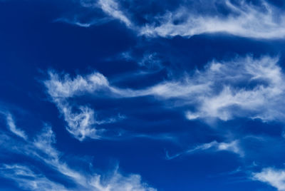 Low angle view of clouds in sky