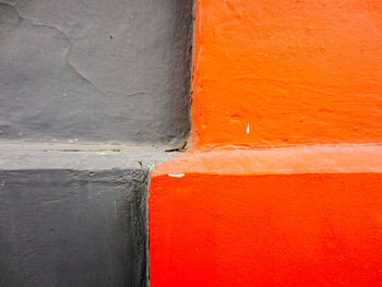 Close-up of orange wall